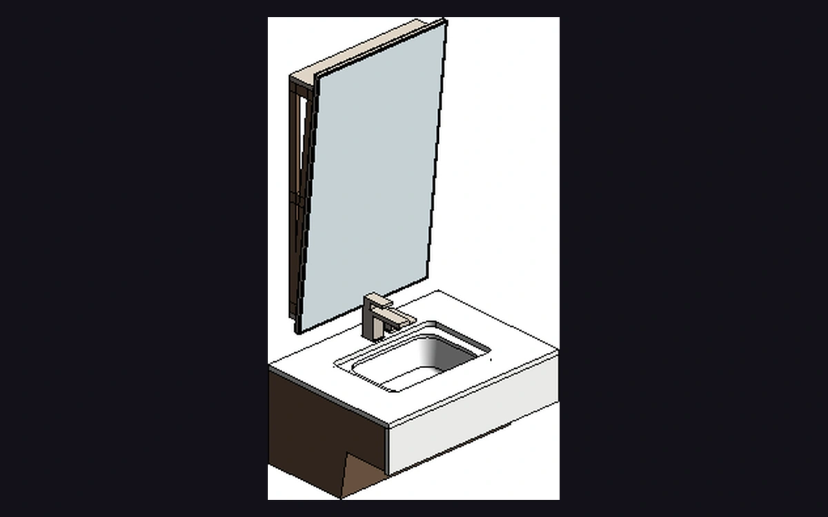 ADA Vanity @ Retail Public Toilet — Plumbing Fixture Family