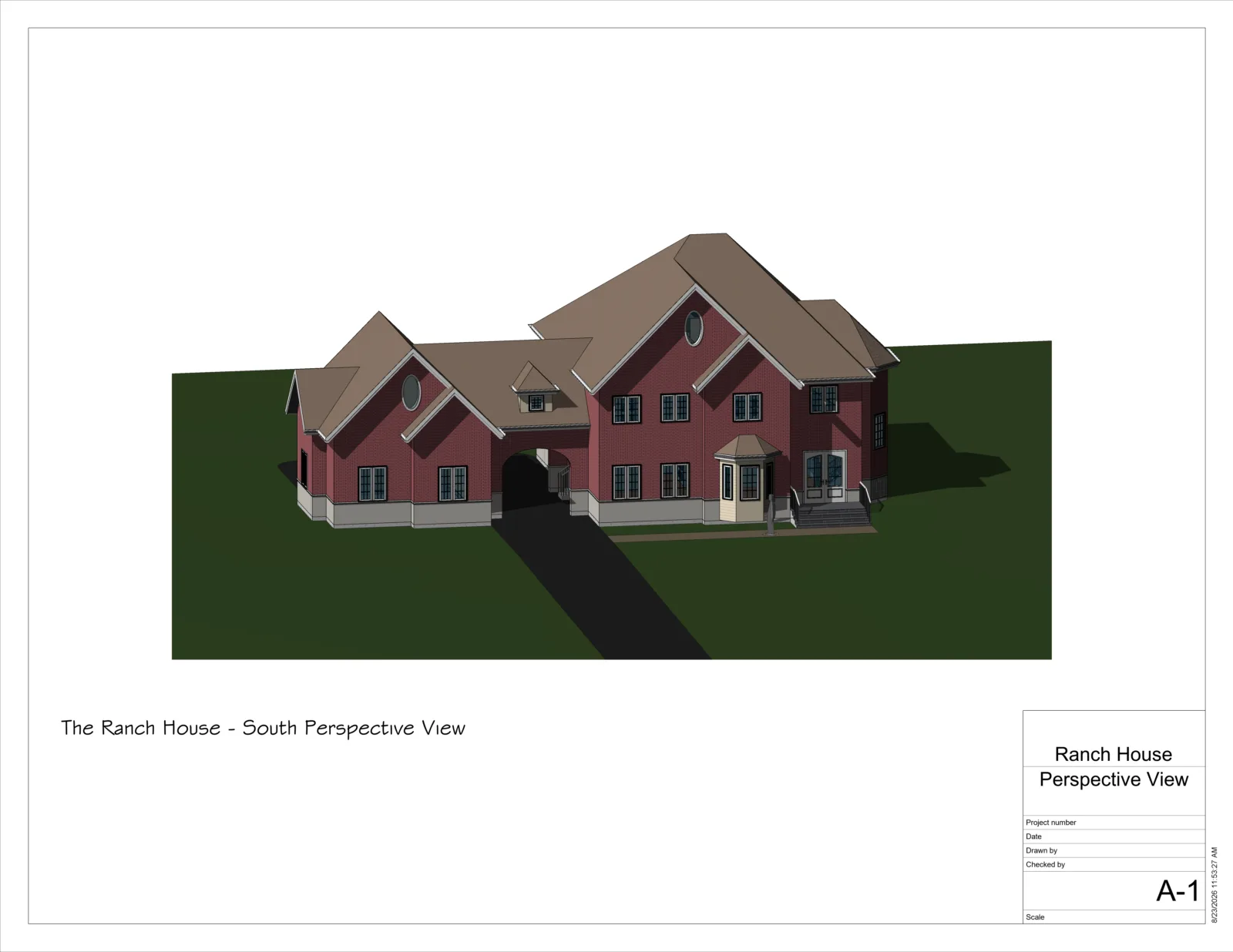 Ranch House — Complete 13-Sheet Construction Set